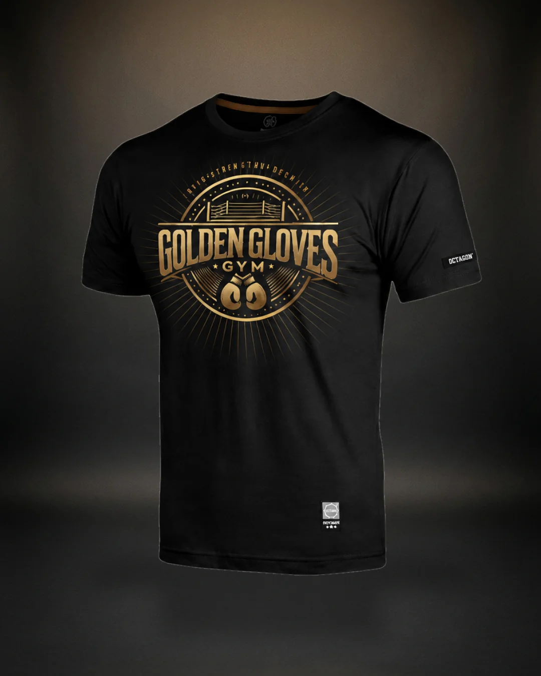 T-shirt bawełniany z logo Golden Gloves Gym